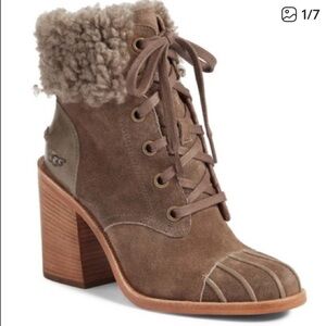 UGG Jaxon Tan Heeled Boots